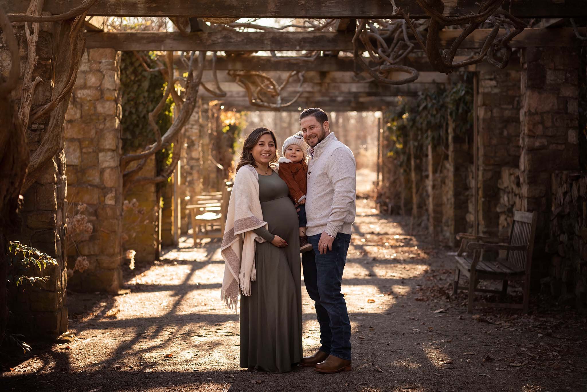 maternity photography family smiling together