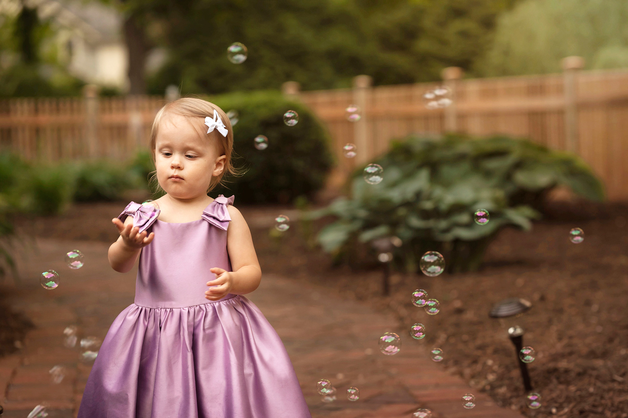 Little Girl Catches Bubbles I DePasquale the Spa